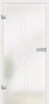 Romana grooved design on frosted glass
